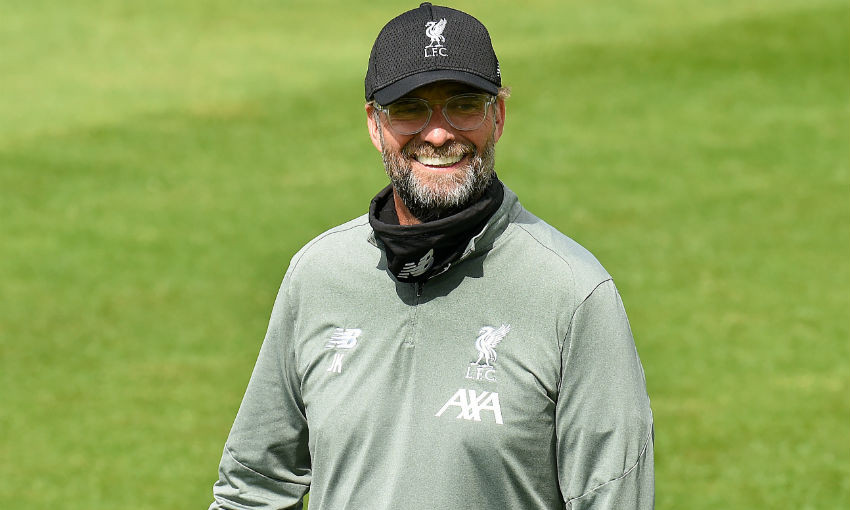 Jürgen Klopp, manager of Liverpool FC, in training session at Melwood