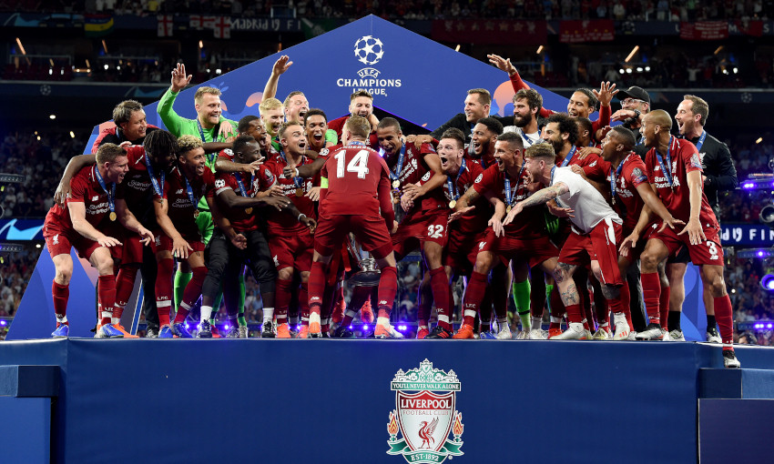 Liverpool lift the Champions League trophy in 2019