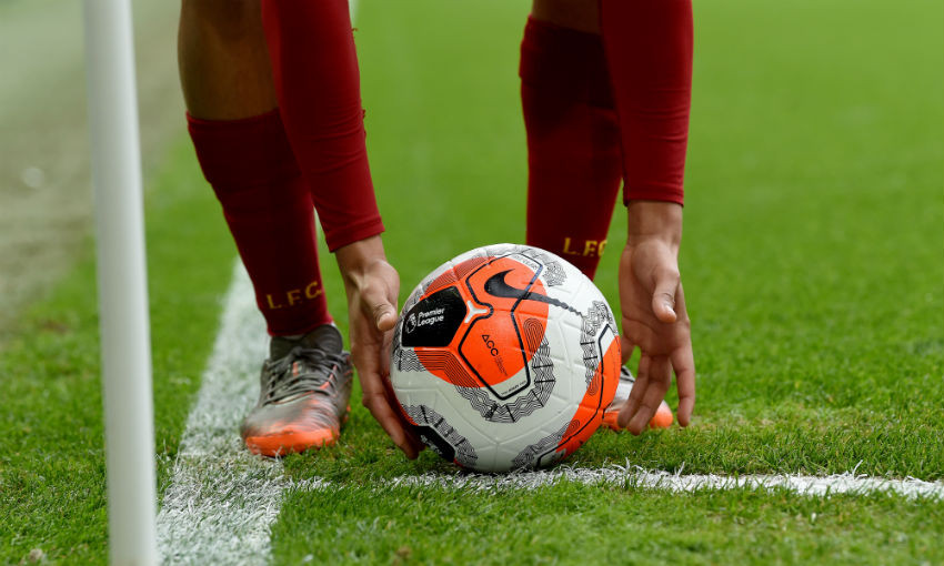 Premier League ball at Anfield