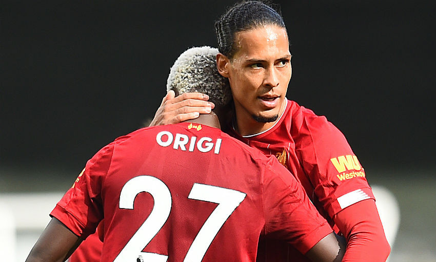 Virgil van Dijk and Divock Origi of Liverpool FC