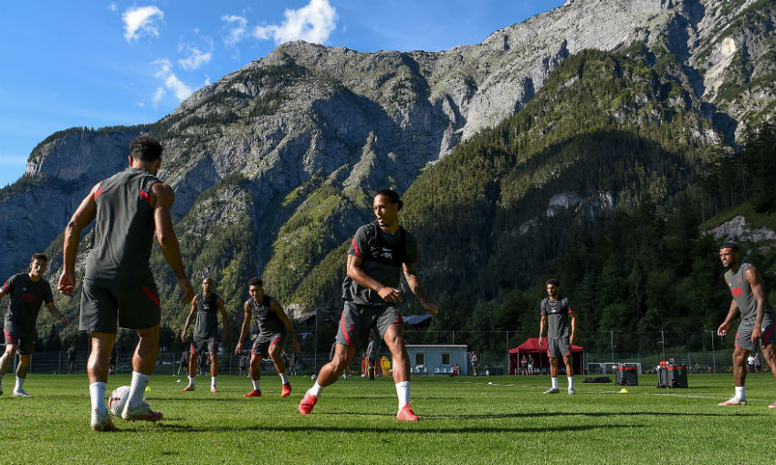 Liverpool FC training session at pre-season camp in Austria, August 19, 2020
