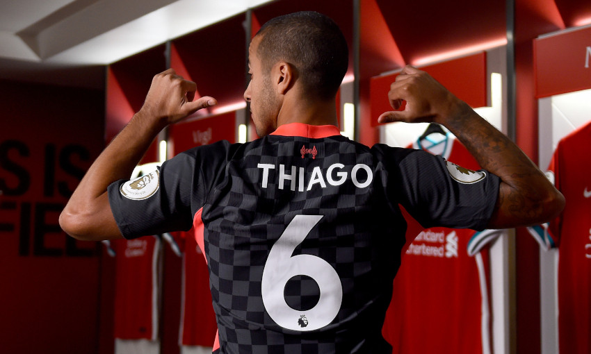 Thiago Alcantara signs for Liverpool Football Club at Anfield