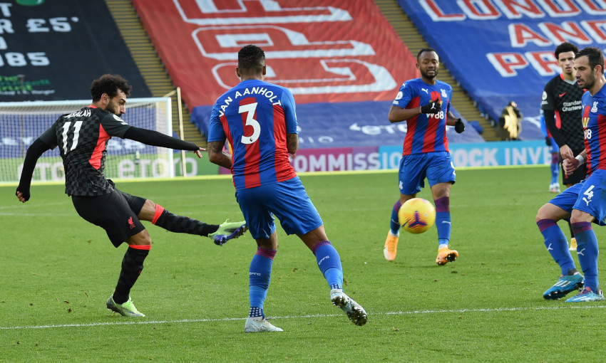 Mohamed Salah scores against Crystal Palace