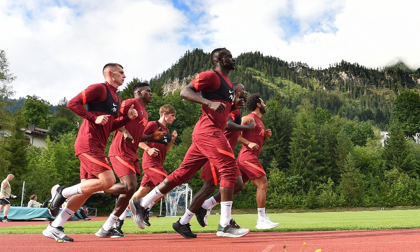 Liverpool FC training session, pre-season camp in Austria