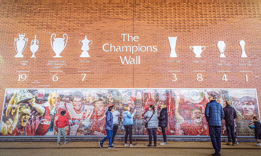 part of LFC history with the Champions Wall at - Liverpool FC
