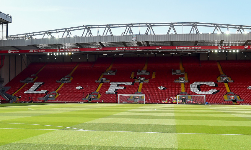 A general view of the Kop at Anfield before a match