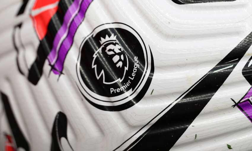 A close-up view of the Premier League logo