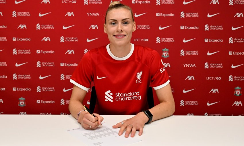 Jenna Clark of Liverpool FC Women